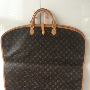 Louis Vuitton, Brown Monogram Canvas Travel Garment Bag with Tan Trim
